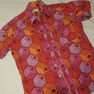 1960s Patterned Short Sleeve Shirt